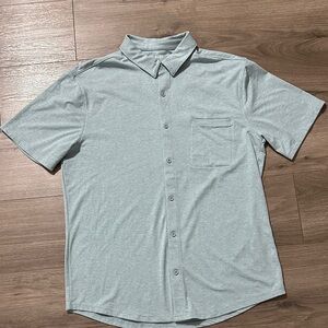 01.Algo Men's Casual Light Blue Button Down Shirt